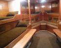Wooden motor yacht for sport fishing and recreation