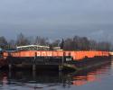 Non propelled top flat barge with boards 800 t