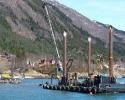 Floating Crane /Dredger 100 tlc with 3 spuds